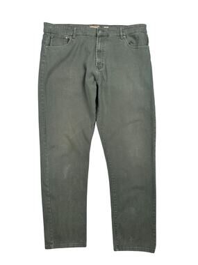 Stitches & Rivets Twill Wear Slim Fit Chino Jeans Charcoal Green — Size 40x32